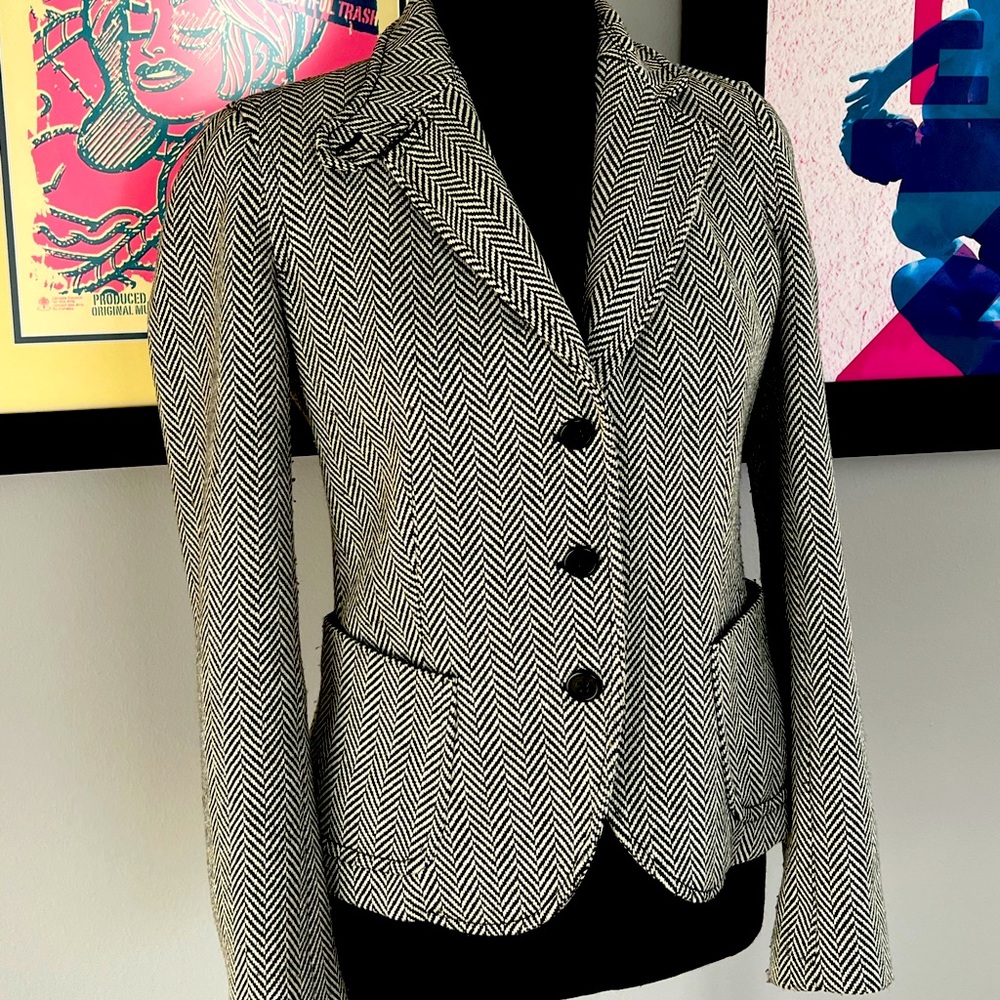 Vintage J. Crew fitted herringbone blazer Alabama Crimson Tide vibe